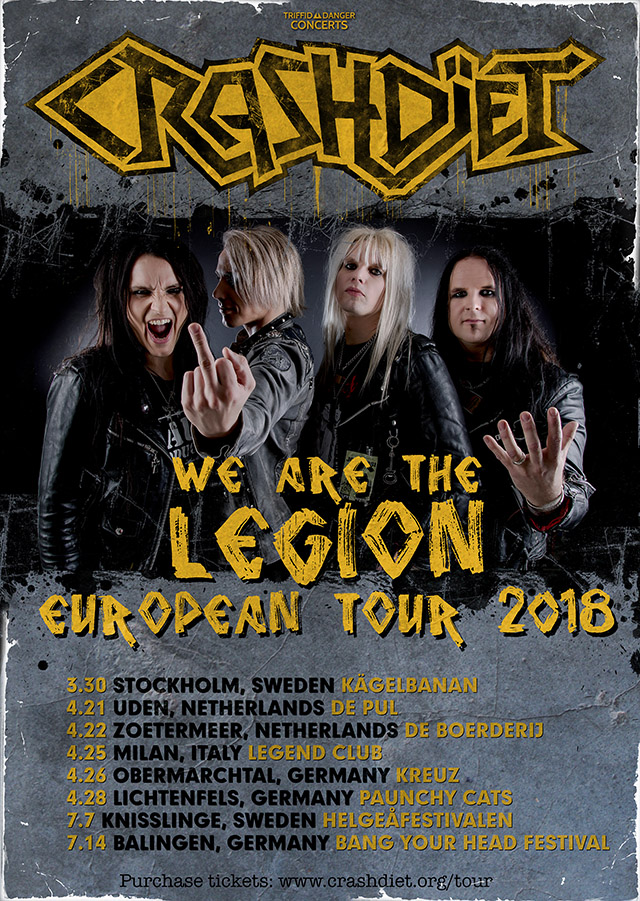 crashdiet tour 2018 europe