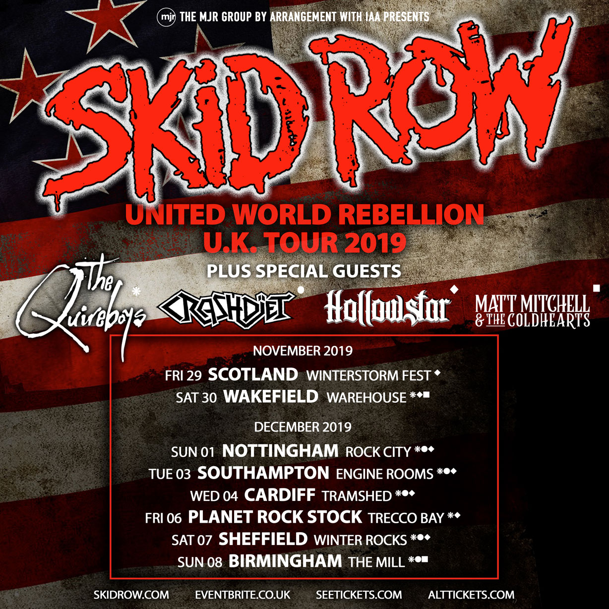 skid row uk tour 2019
